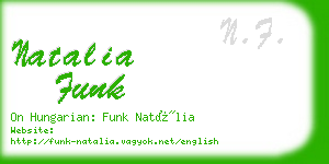 natalia funk business card